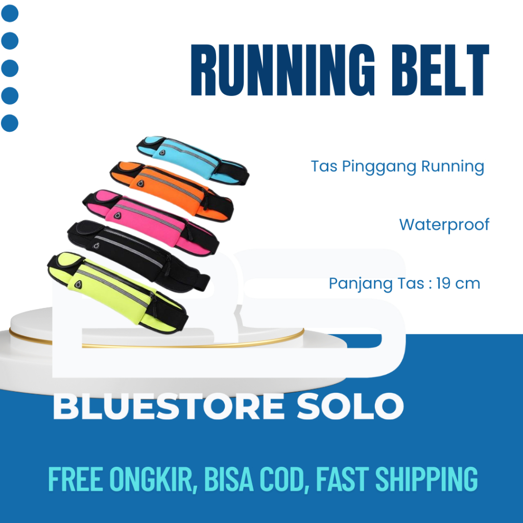Ikat Pinggang Waterproof Tas Ikat Pinggang Running Belt Go Belt Tas Pinggang Olahraga