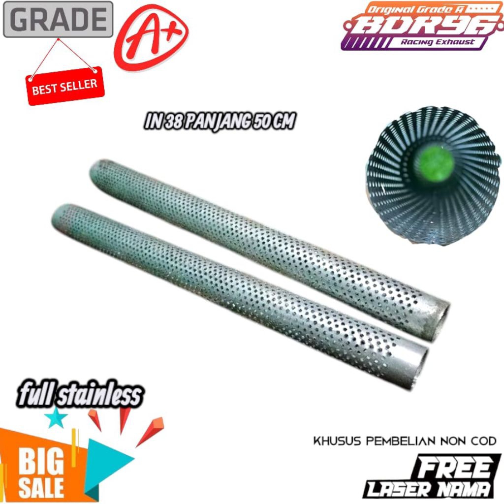 SARANGAN KNALPOT STRIMIN IN 38 PANJANG 50CM