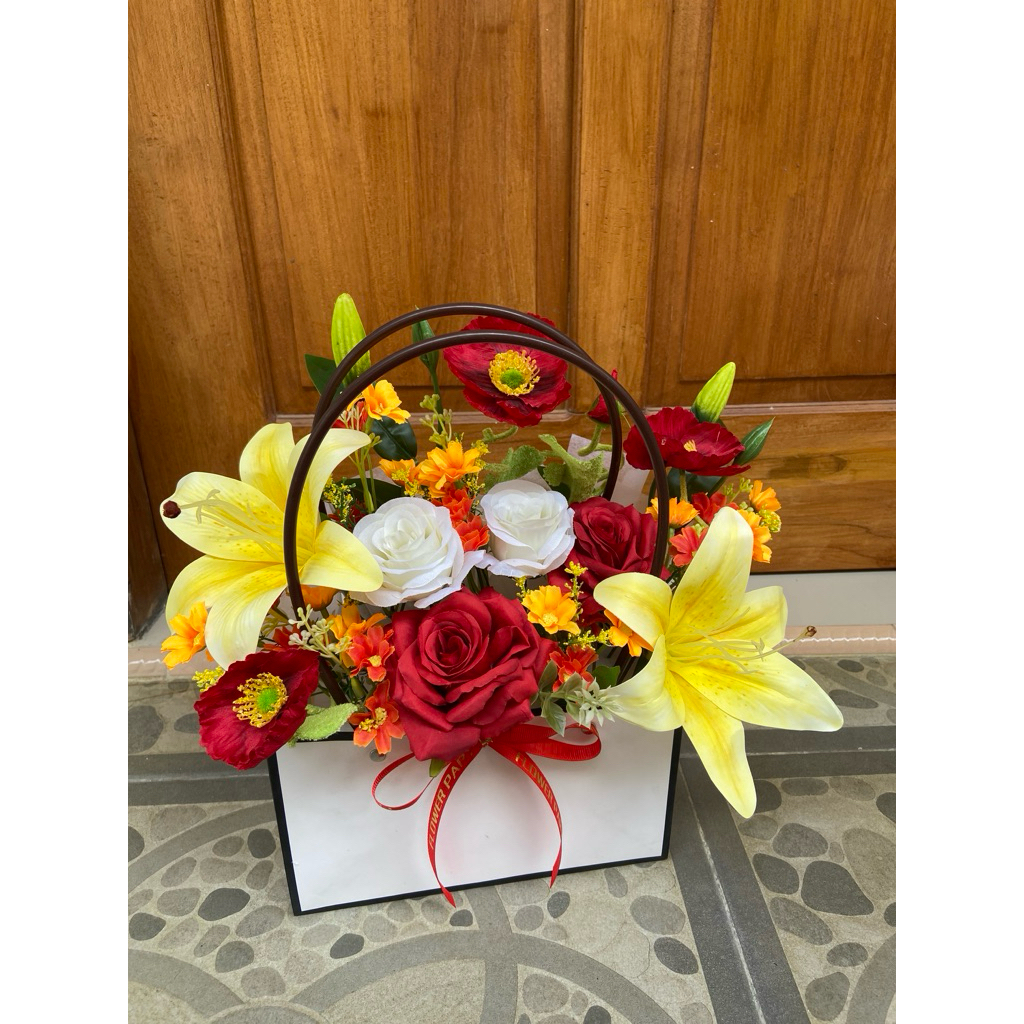 

paper flower /box paper flower/gift grand opening/gift semarang