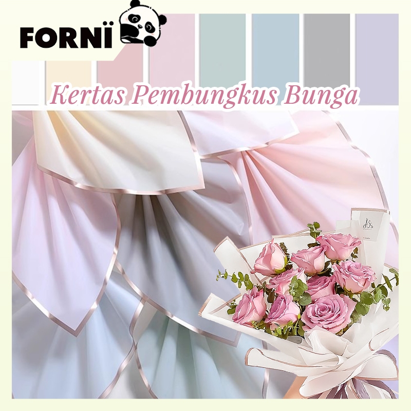 

(1 PACK ISI 20 LEMBAR) Kertas Bunga Buket List Gold Emas Cellophane / Flower Wrapping Pack List Gold