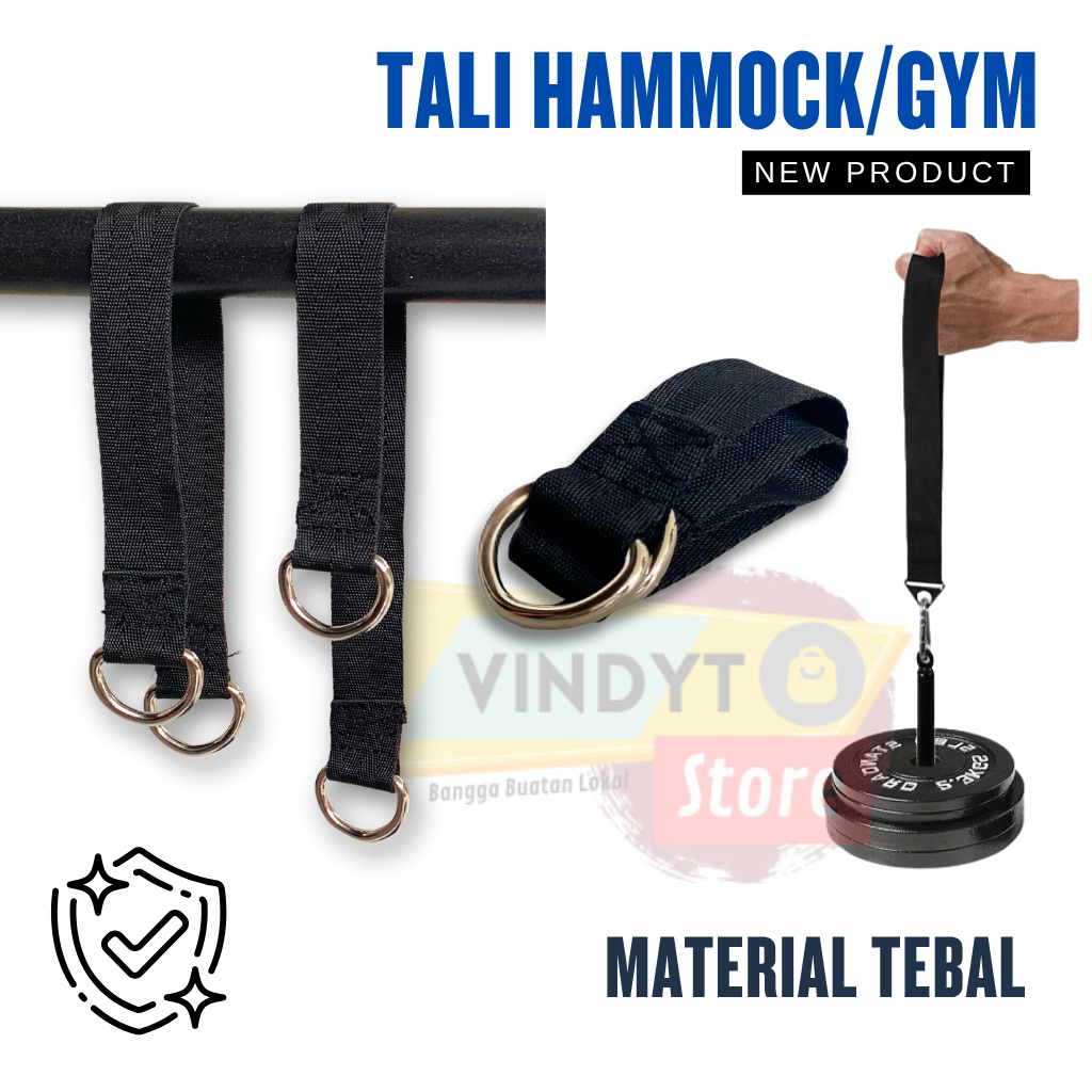 Tali Gym Alat Fitnes Dirumah Untuk Angkat Beban Loadpin Pulldown Katrol Dan Tali Strap Angkat Beban 