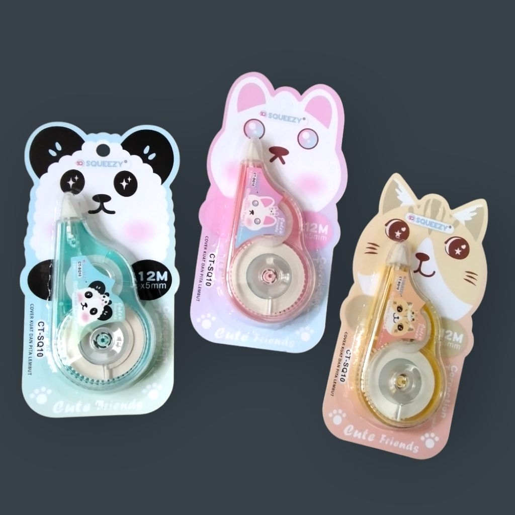 

Tip-Ex/Correction Tape/Pita Koreksi Squeezy 12m CT-SQ10