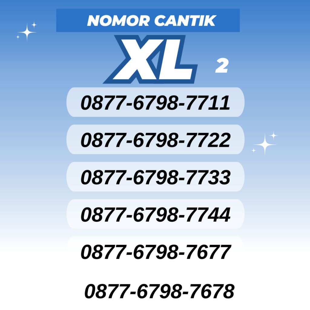 NOMOR CANTIK XL / KARTU PERDANA XL CANTIK URUT / NOMOR XL CANTIK / PERDANA XL CANTIK / KARTU XL CANT