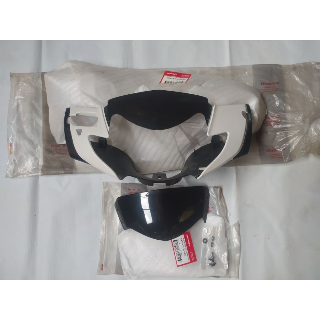 Batok Lampu Honda SUPRA X 125 Putih Set VISOR original baru AHM 53205-KPH-700FMX