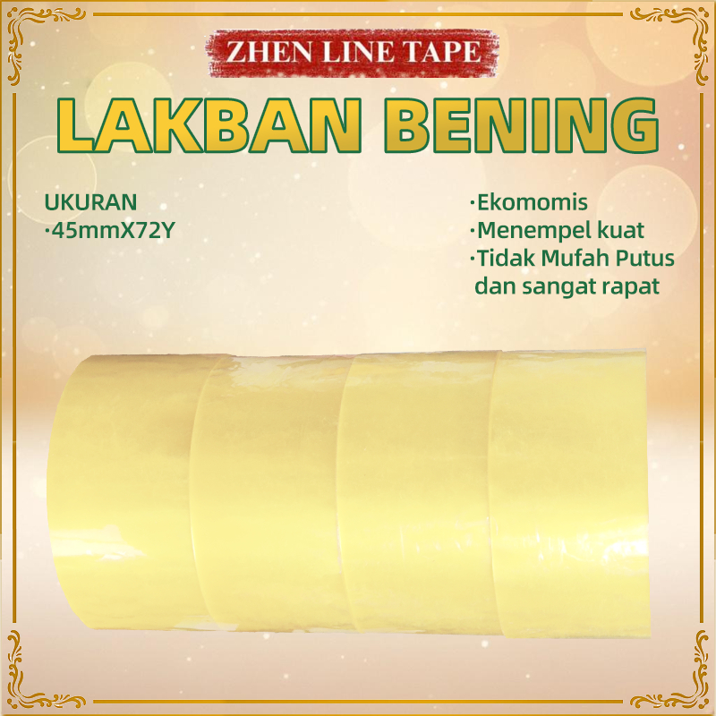 

Lakban Bening Full Kualitas 45mm x 72yard - Bahan PP Perekat Kuat Tahan Air