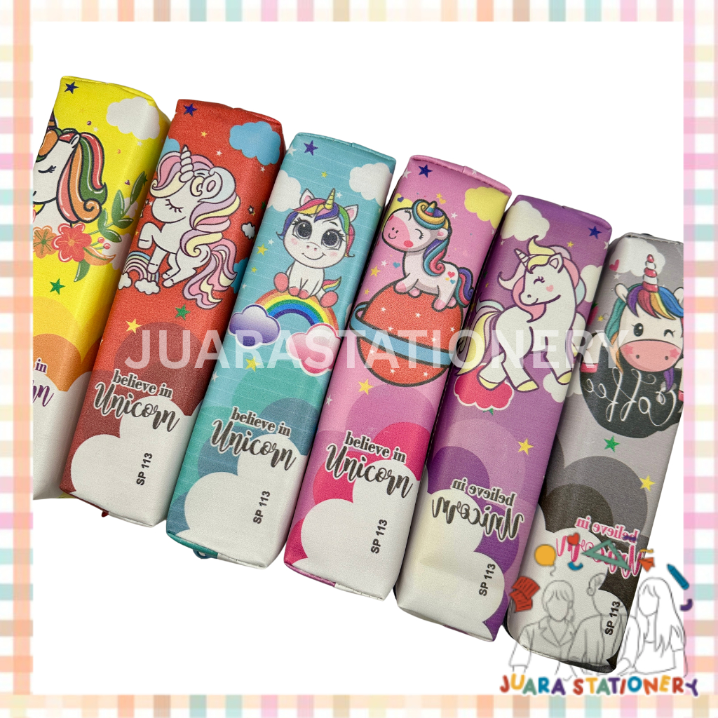 

(1381) JUARASTATIONERY Tempat Pensil Resleting SP-113 Unicorn / Tempat Pensil Anak Pencil Case