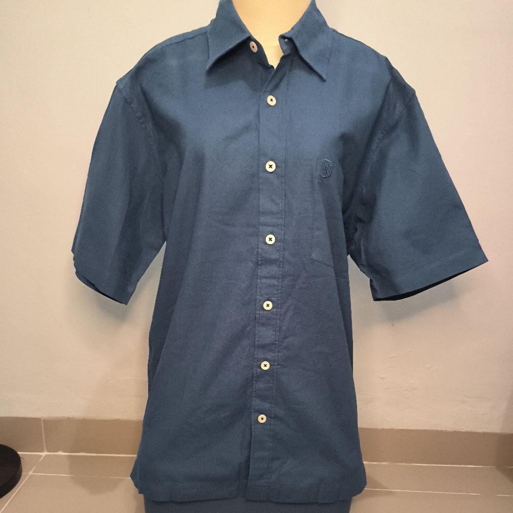 Kemeja pria biru Preloved - Nail