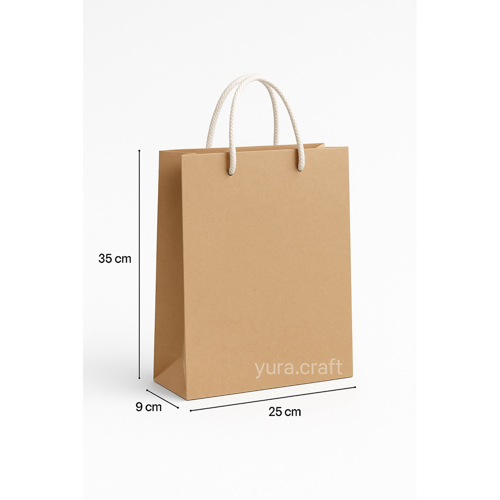 

Paperbag 35x25x9cm per pcs kertas kraft