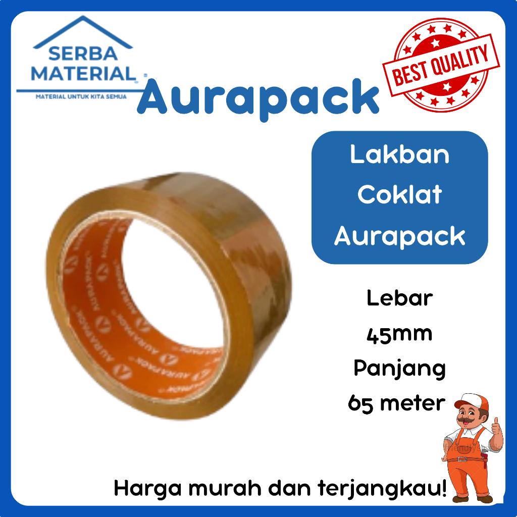 

LAKBAN COKLAT AURAPACK – 45MM X 65M