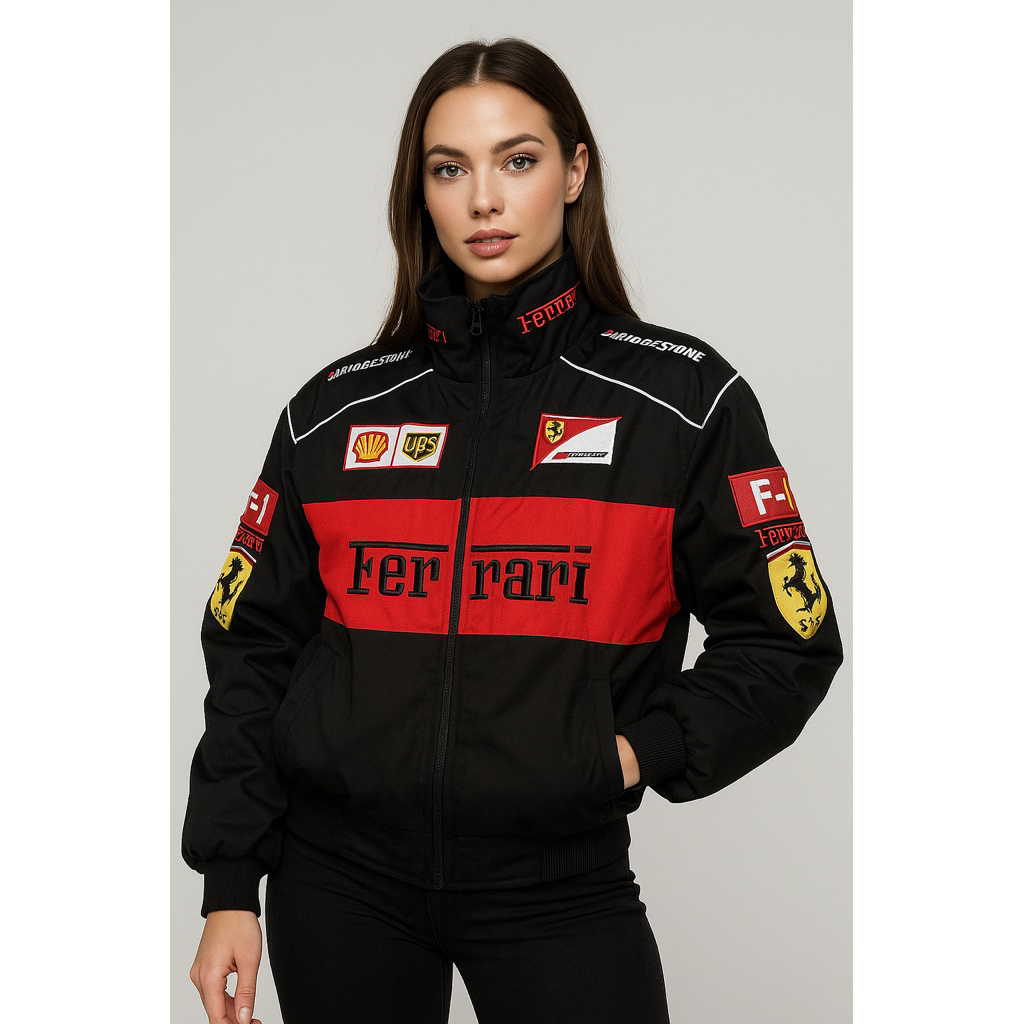 NASCAR JACKET BLACK F1 FERRARI - RACING JACKET F1 FERRARI - CARDANO