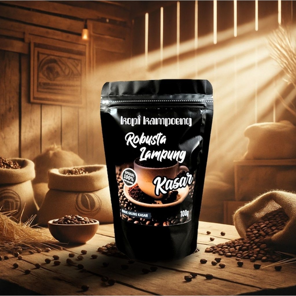 

KOPI BUBUK ROBUSTA LAMPUNG 100G & 200G | GILING KASAR | KOPI KAMPOENG
