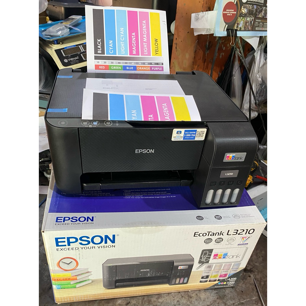 Printer Epson L3210 Second Bekas Nozzle Full - Free PACKING KAYU