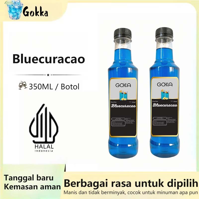 

GOKKA Sirup Minuman Rasa Blue Curacao 350ml Syrup / Sirup Blue Curacao Sertifikasi Halal