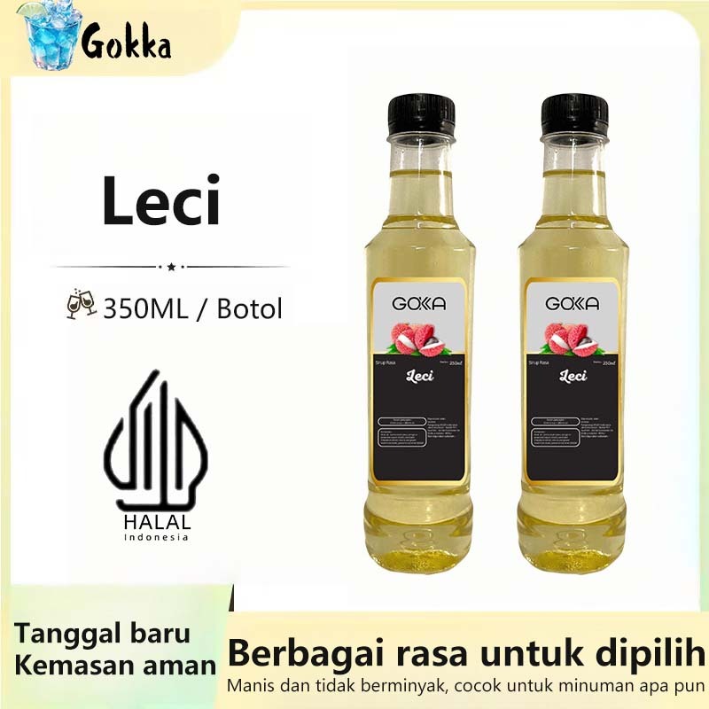 

GOKKA Sirup Minuman Rasa Leci 350ml Syrup / Sirup Leci Sertifikasi Halal