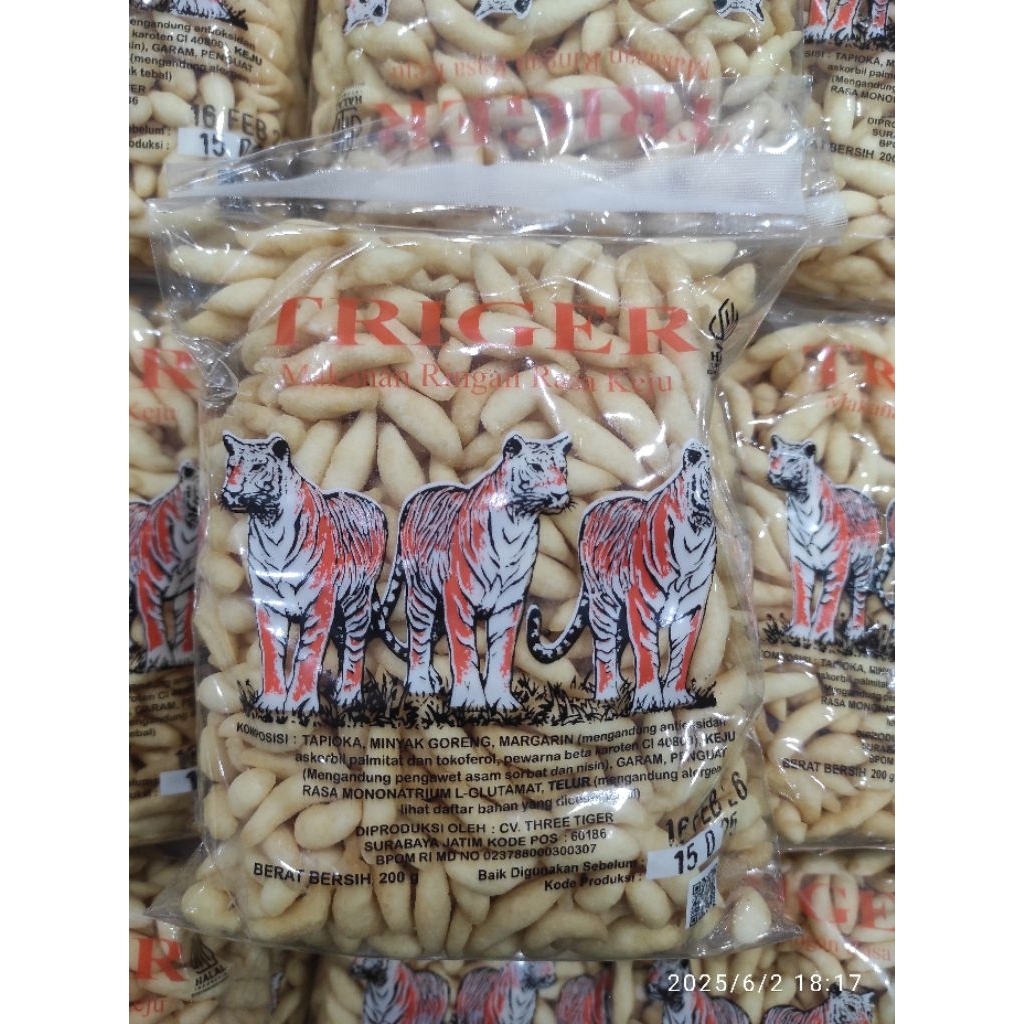 

Bidaran Keju Tiger 200gr