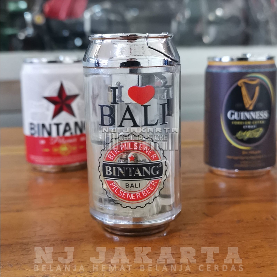 Korek Gas Bentuk Kaleng Minuman KOREK API UNIK Dapat Diisi Ulang