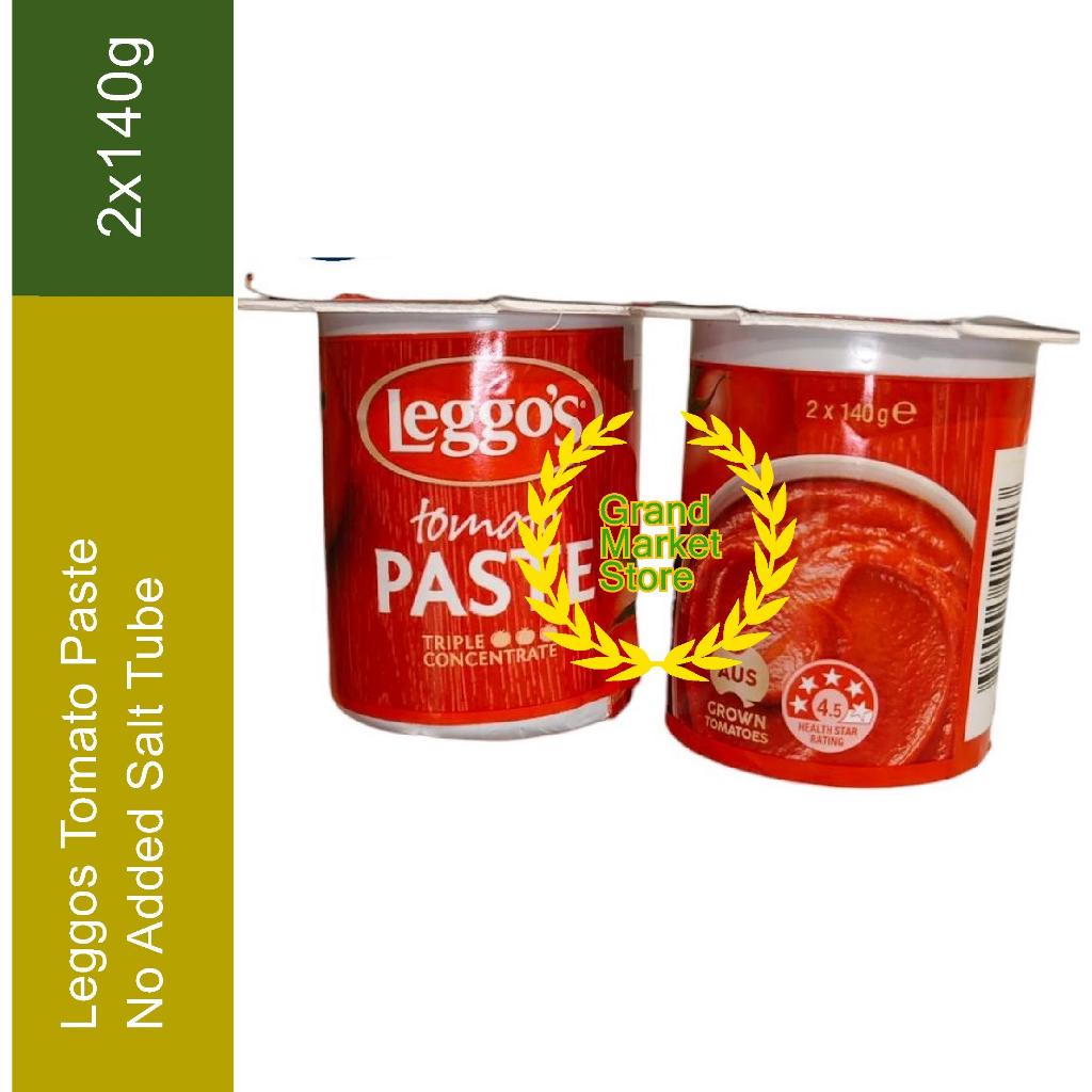 

Leggo's Tomato Paste Tube 140gr Triple Concentrate No Addes Salt Leggos Pasta Tomato 2x140 gr Tanpa Garam Promo Murah