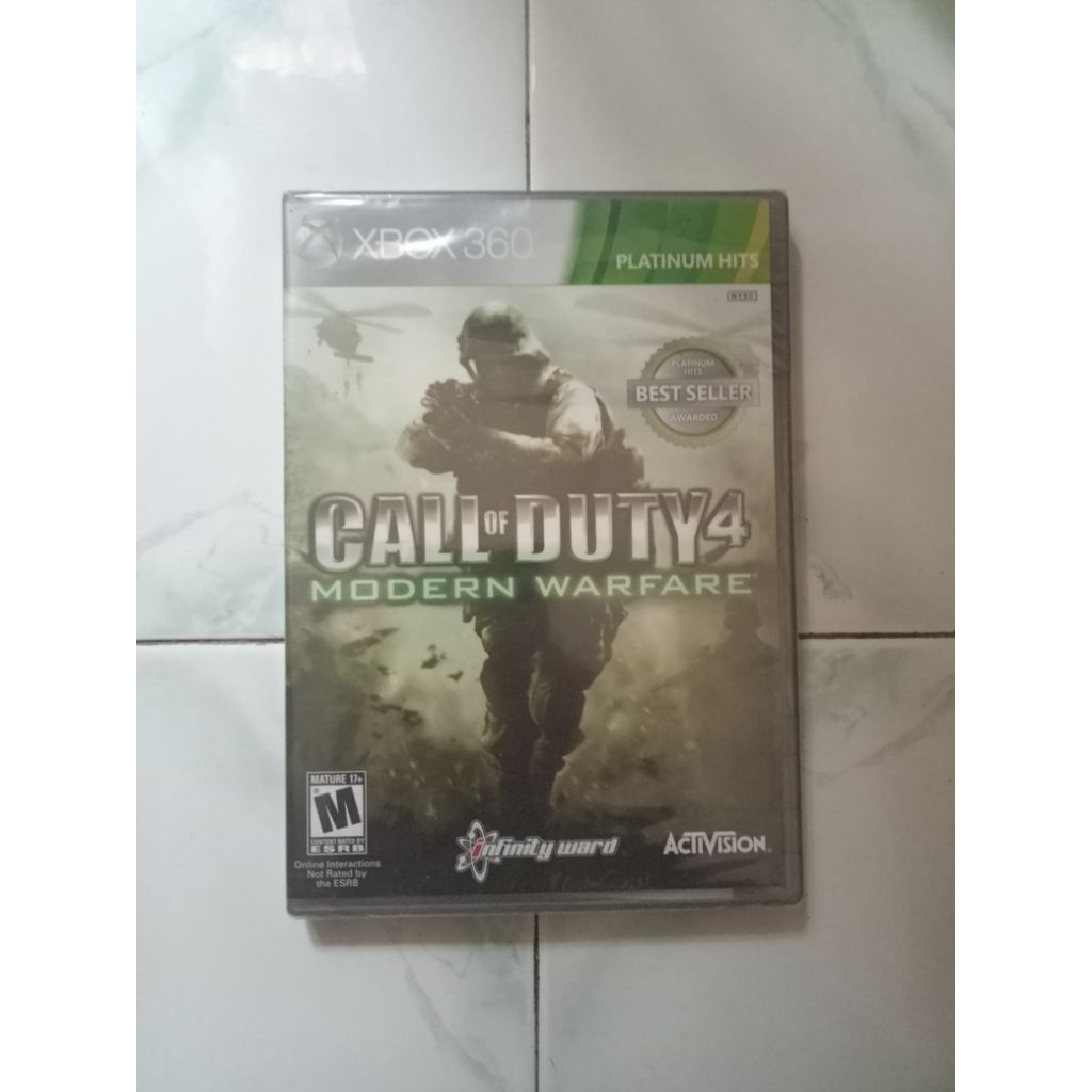 Kaset game ori Xbox 360 Call of Duty 4 Modern Warfare platinum hits