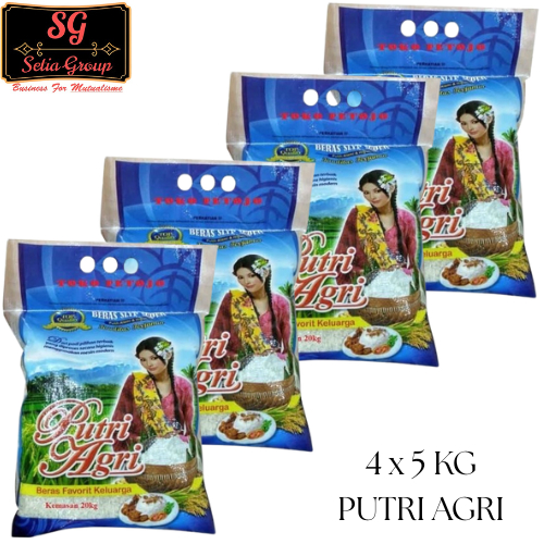 

(4x5 kg) Beras PUTRI AGRI Beras Premium Kemasan 5 kg