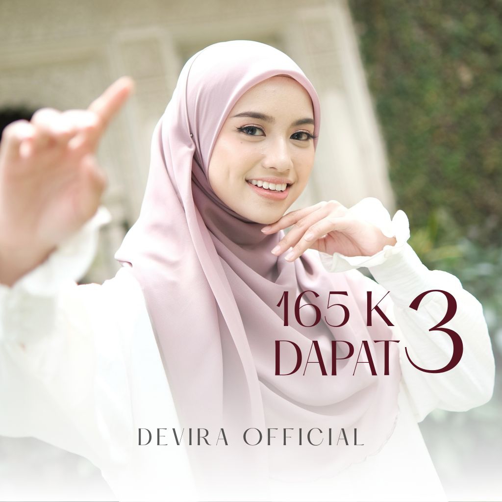 Devira - Malay Scarf Premium 165 K Get 3 Pcs Part 1(Hijab Malay Pollycotton Premium Ukuran 130x130)