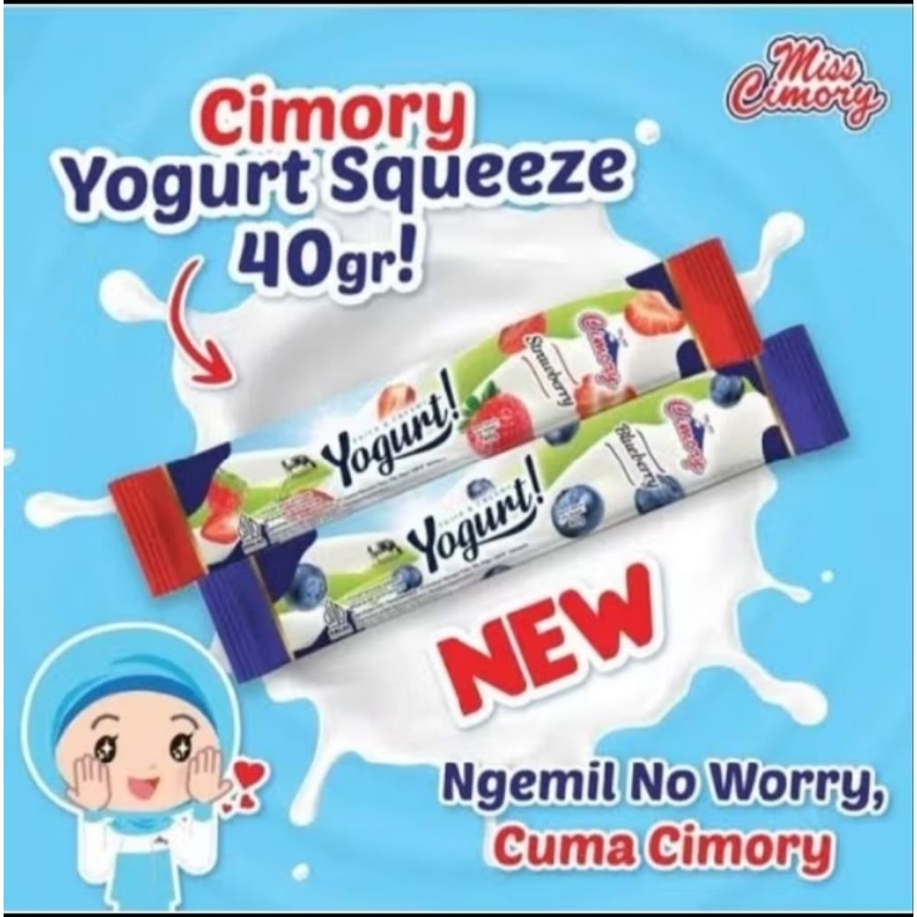 

Stik Cimory Yogurt 40 gram 1 box isi 25 pcs expired masih aman Rasa Strawberry dan Blueberry