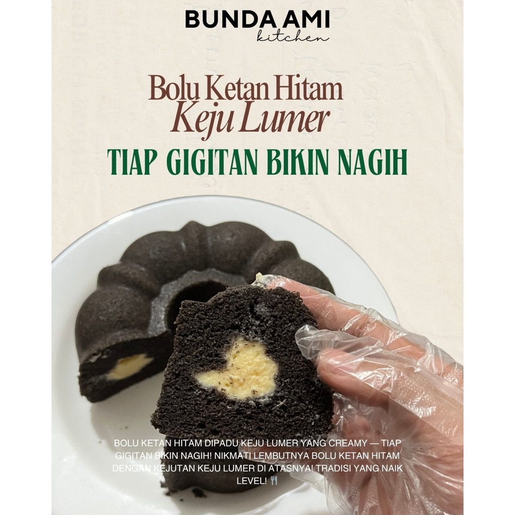 

Bolu Ketan Hitam Keju Lumer Viral