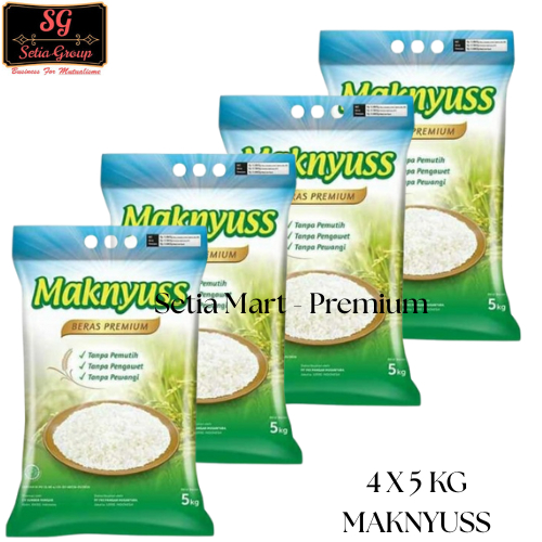 

(4x5 kg) Beras MAKNYUS Beras Premium Kemasan 5 kg