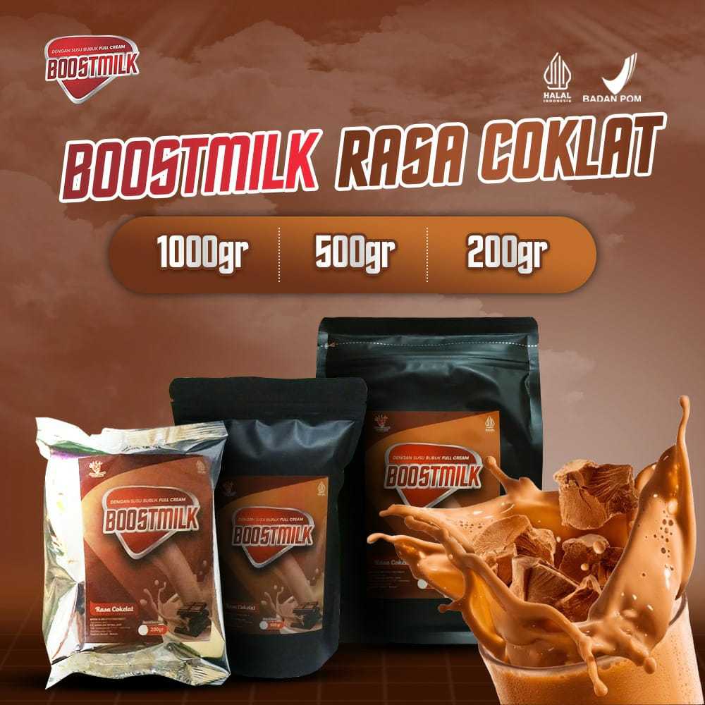 

BOOSTMILK-Susu Sapi Bubuk Rasa Cokelat Ukuran 1000Gr\500Gr\200Gr Susu Bubuk Enak & Bergizi untuk Keluarga