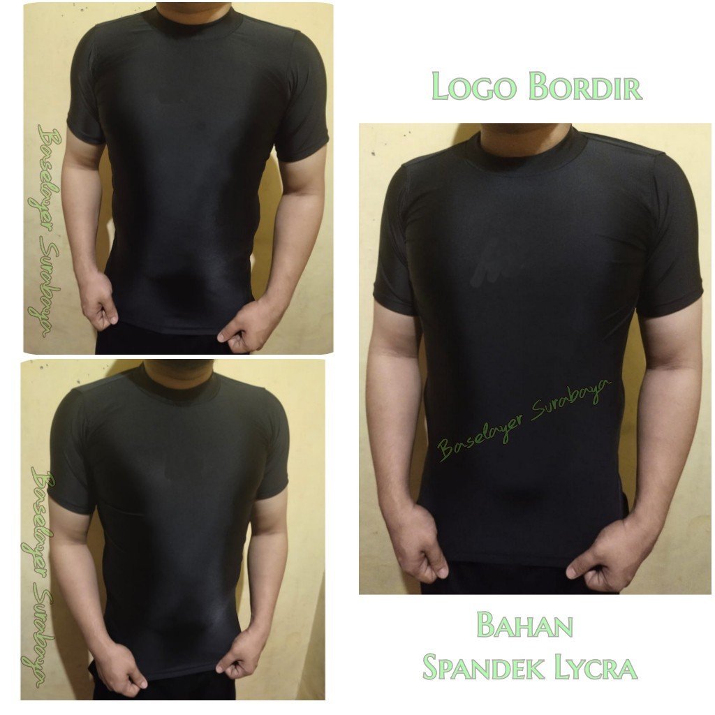 PREMIUM MANSET BASELAYER BAJU LENGAN PENDEK LYCRA BIG SIZE XXXL