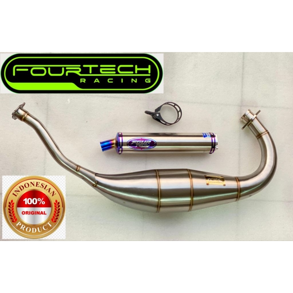 Knalpot racing 100% original FOURTECH racing COBRA and NON COBRA untuk ninja RR R SS  ninja 2 tak 10