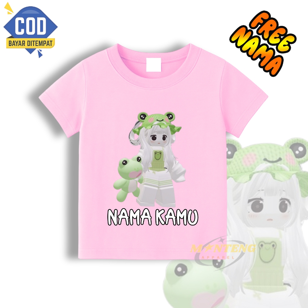 KAOS ANAK PEREMPUAN ROBLOX GIRL/KAOS ANAK ROBLOX AVATAR PREMIUM FREE NAMA
