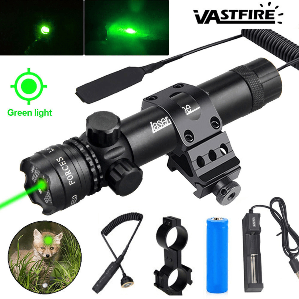 VASTFIRE Laser Tembak Senapan Angin Jarak Jauh Siang Dan Malam Warna hijau dan merah Super Lengkap