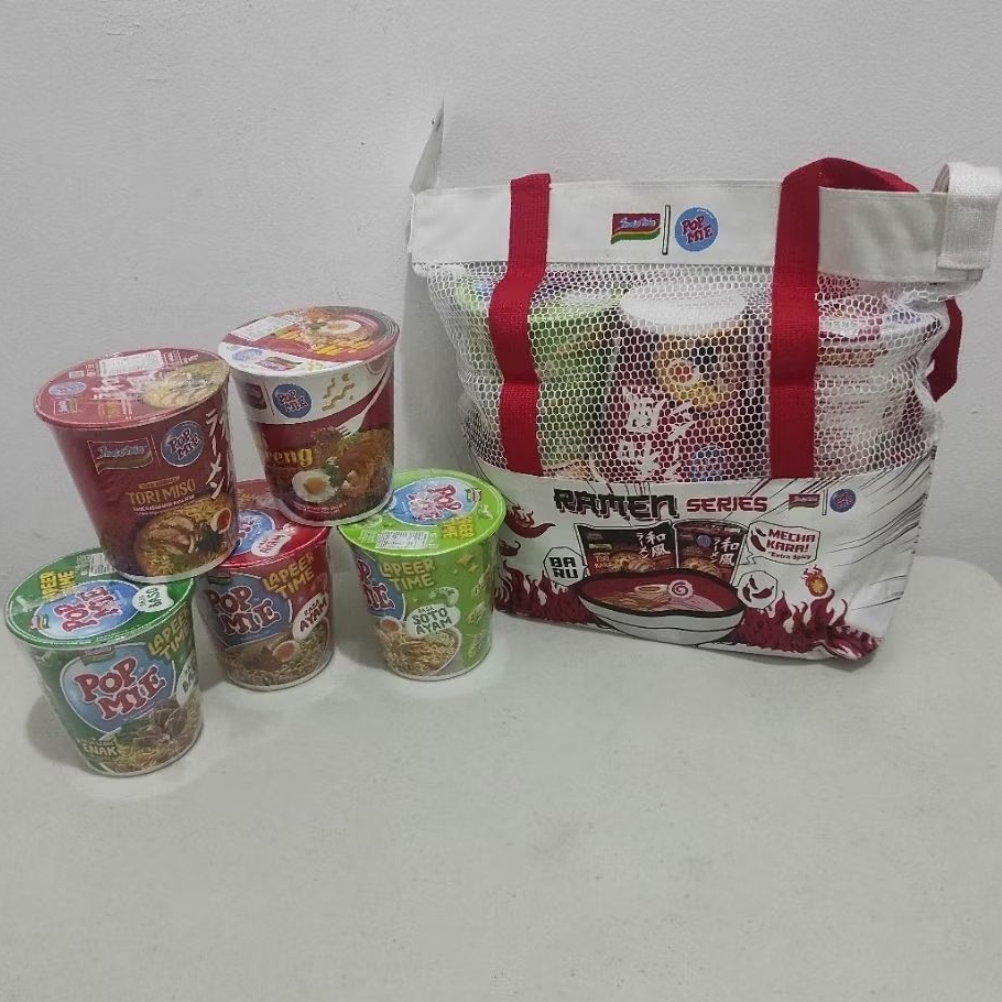 

Pop Mie FREE Tas Ramen Series isi 5pcs Mix Varian