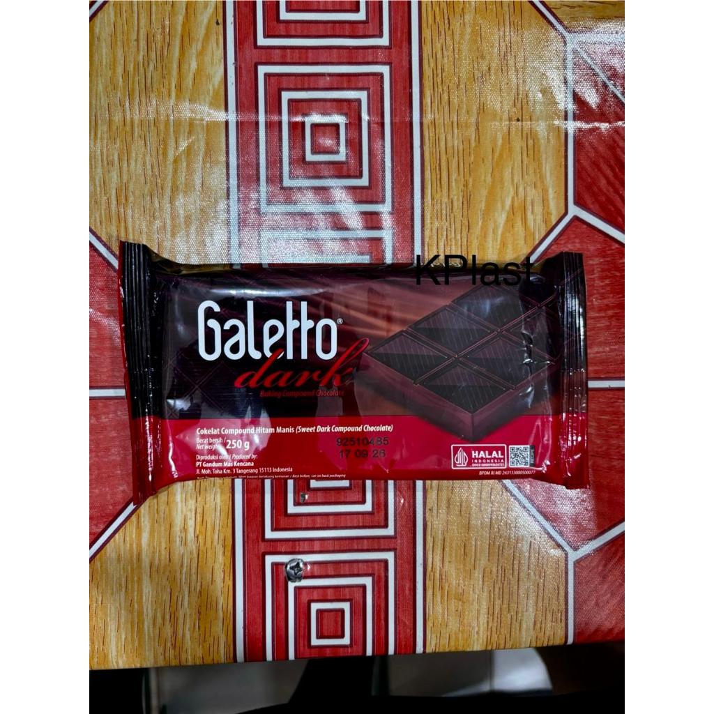 

Galleto Dark Compund 250 gram / Coklat Batang Galleto Dark 250 gram