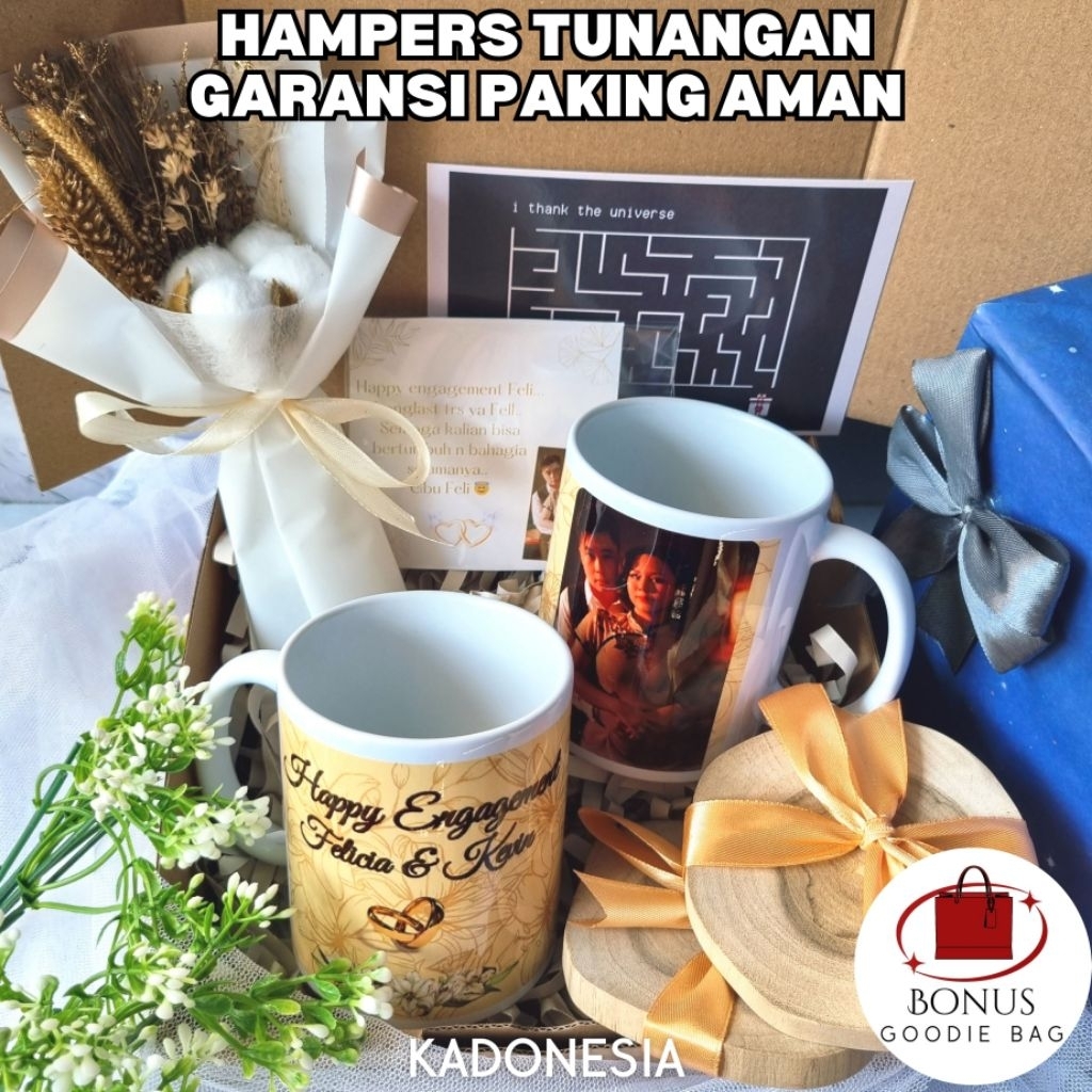 

Kado Tunangan Mug Custom / Hampers Engagement Mug Couple