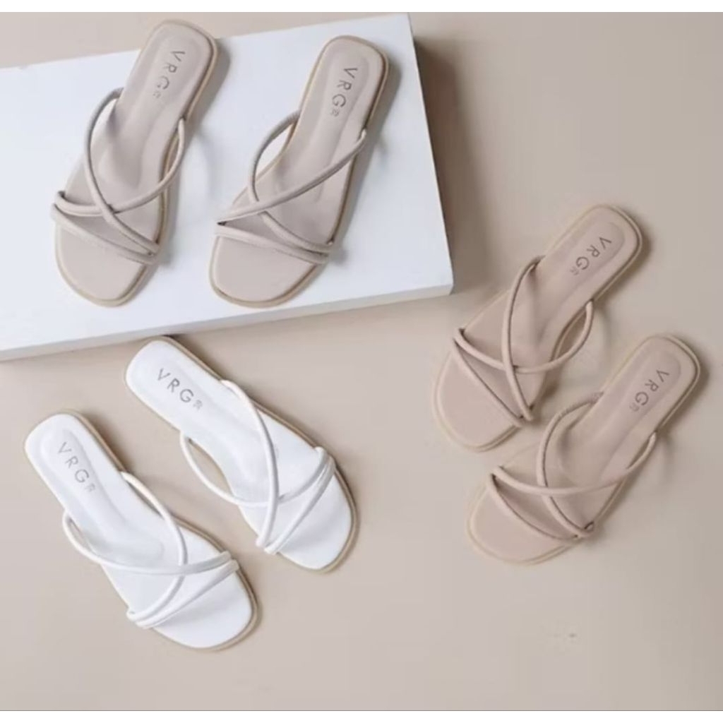 Sandal teplek wanita tali silang terbaru/Sandal teplek wanita elegan non slip (tali silang)