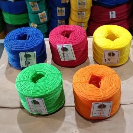 

Tali Plastik P.E. Merk Kompas, Columbus, Penguin, 1 mm, 1½ mm, 2 mm, 2½ mm.