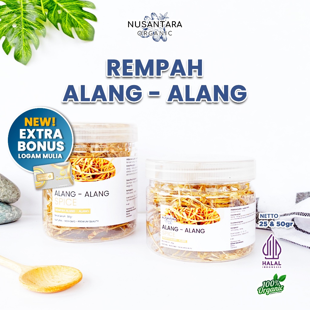 

Nusantara Organic Akar Alang Alang Herbal Rimpang Alami Rempah Organik Untuk Masakan