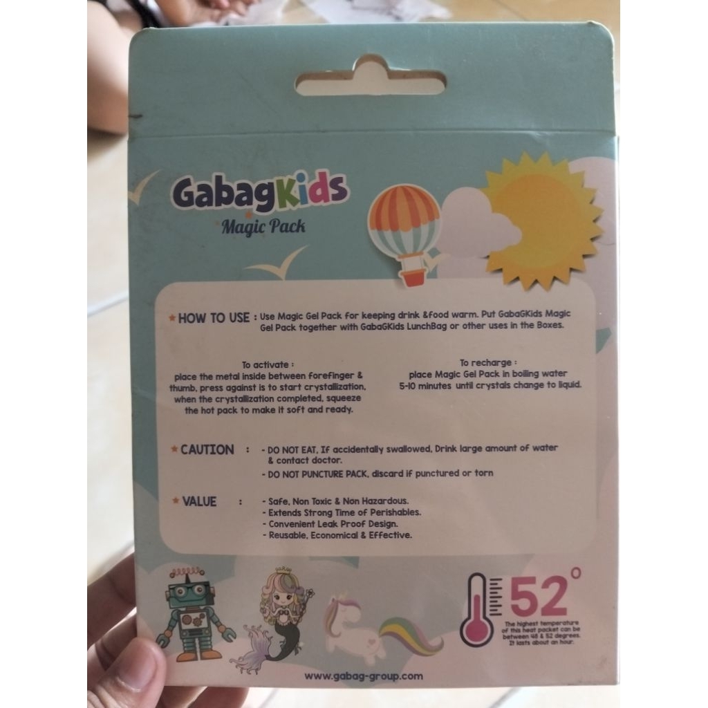 gabag kids magic pack reusable magic heat pack
