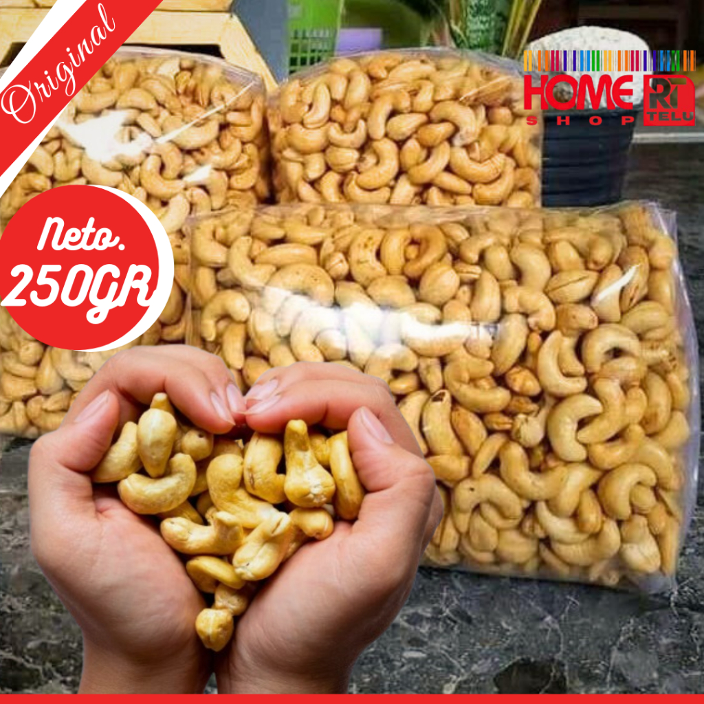 

Kacang mete super premium 100 250 gram mede Utuh matang Asli Wonogiri Kacang mente gurih original
