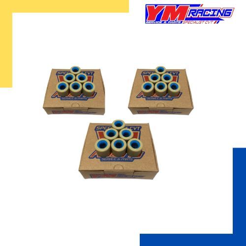ROLLER 1SET ISI 6PCS/BUTIR YM RACING (Beat Karbu/Scoopy Karbu/Spacy Karbu) | CVT |