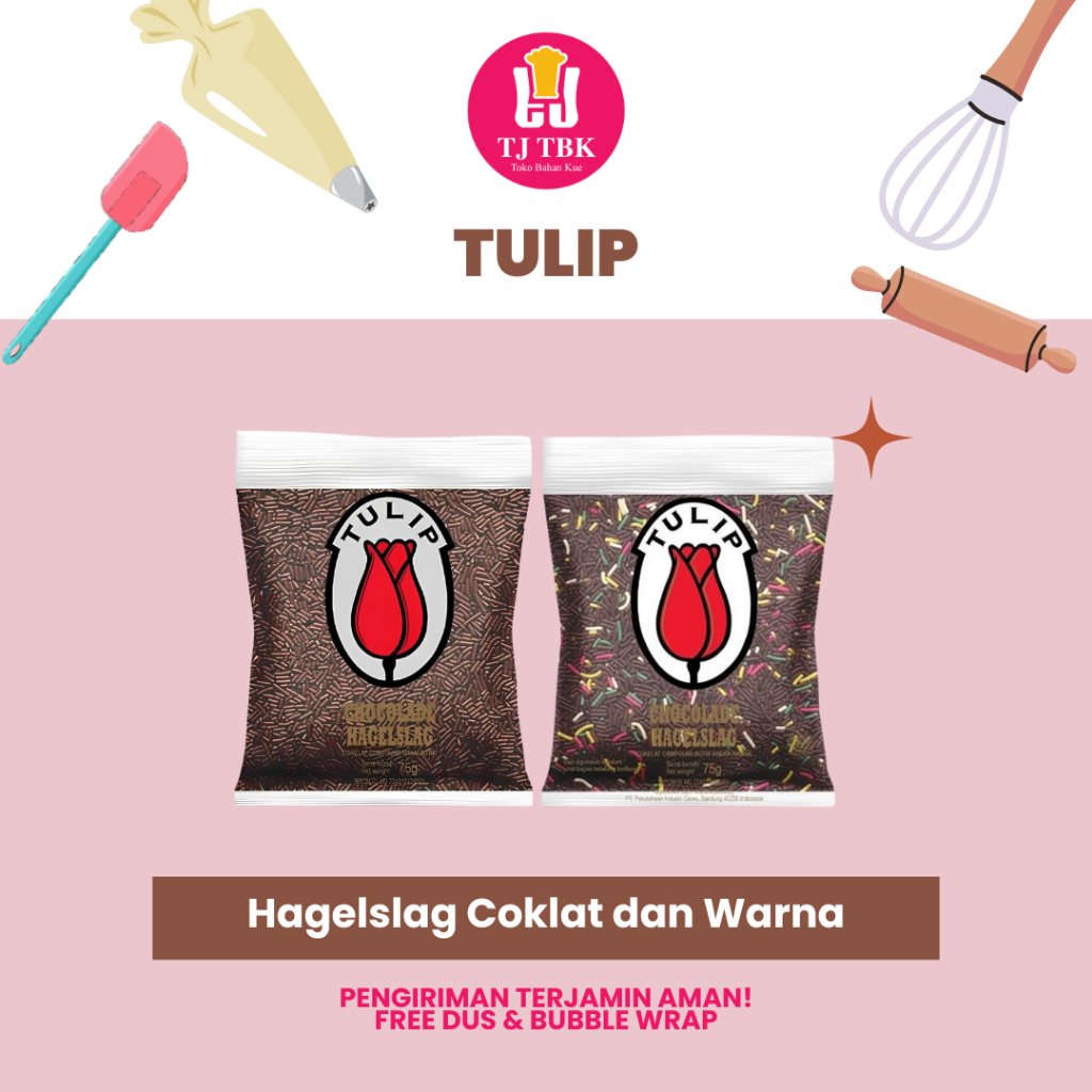 

TULIP Chocolade Hagelslag / Chocolade Hagelslag Warna 75gr