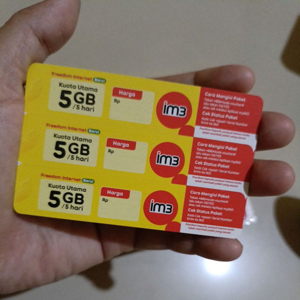 Voucher iM3 5GB 5Hari
