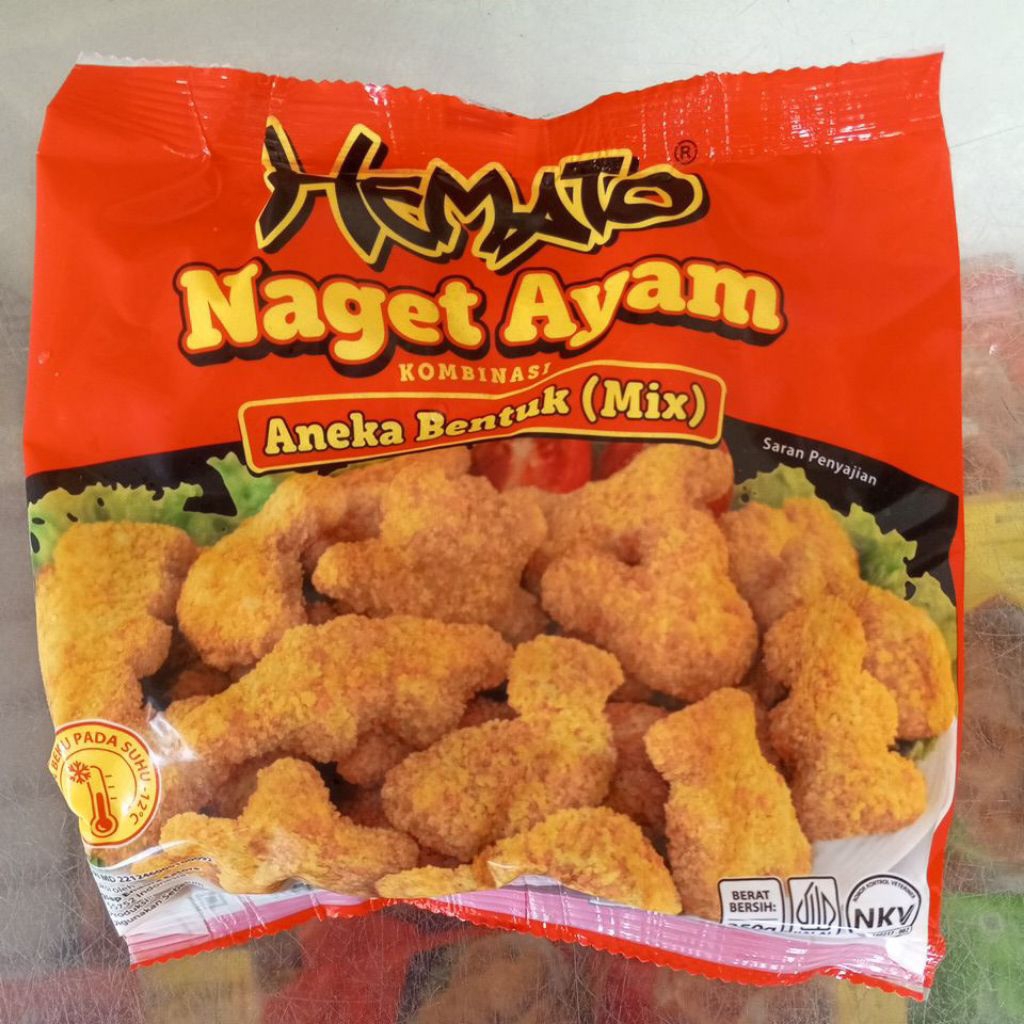 

Hemato Chicken Nugget Naget Ayam Kombinasi Aneka Bentuk 250g