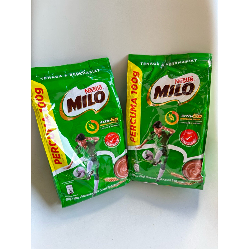 

MLO susu coklat 900 Gram + 100 Gram total 1 KG, Original malay susu bubuk coklat M i l o repack 250 gr