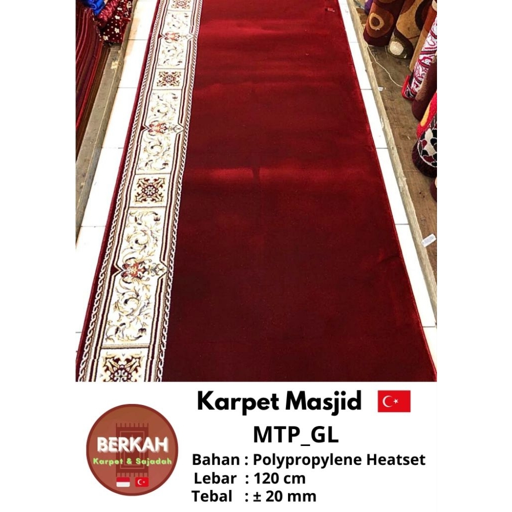 Sajadah Masjid Turkey / Karpet Masjid Meteran MPC_GL/Tebal 20mm
