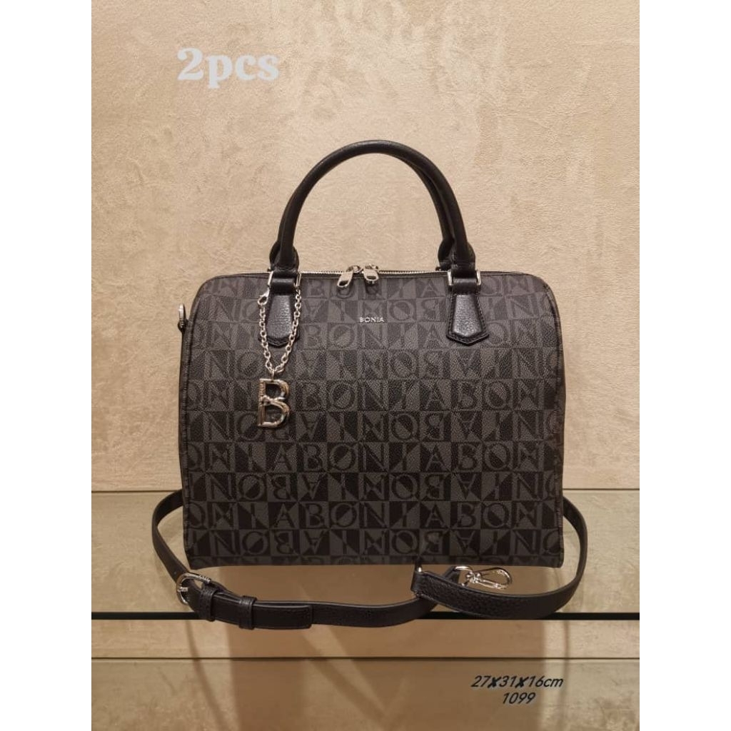 tas Speedy monogram hitam L Bonia original