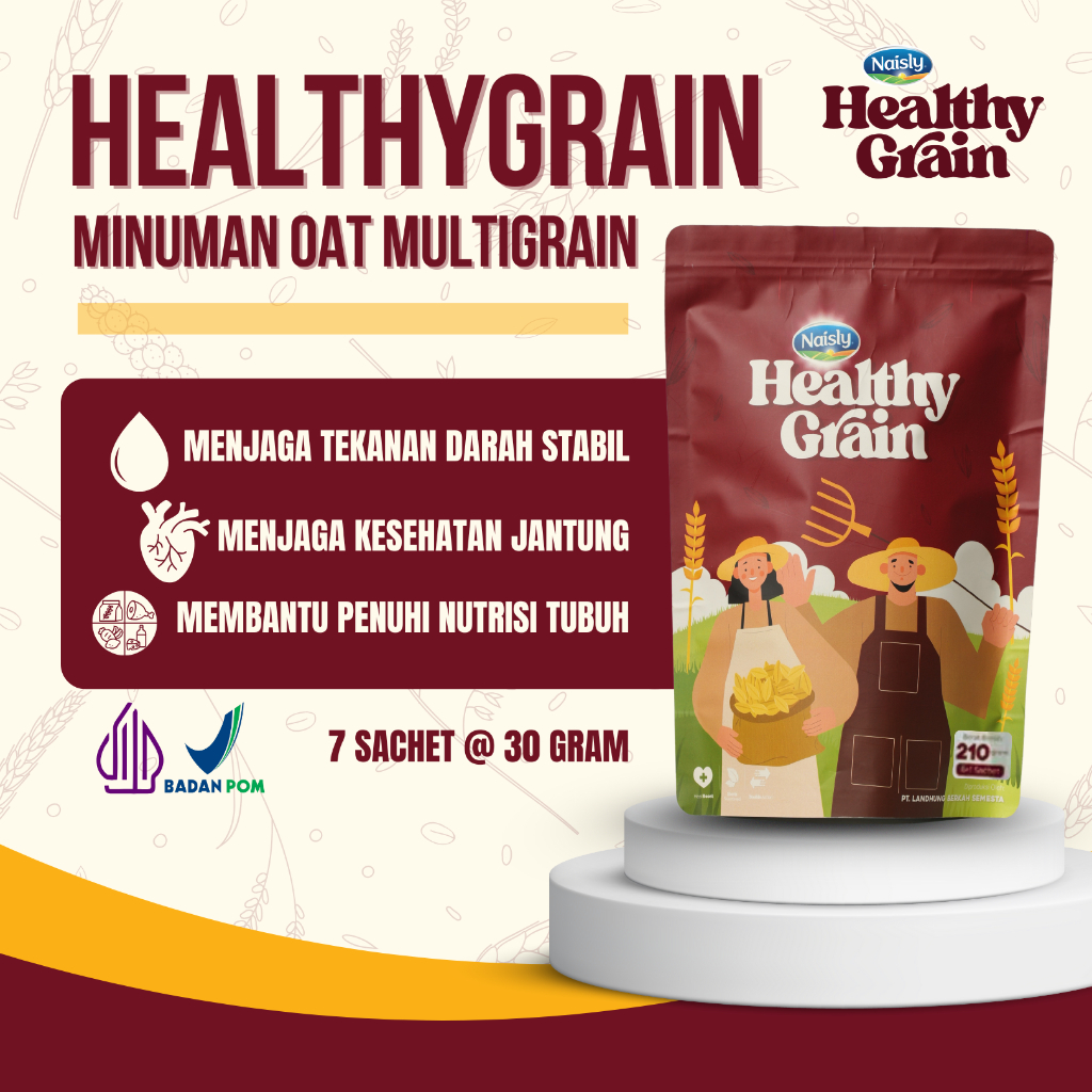 

Healthygrain Minuman Herbal Oat Multigrain Praktis Alami Terbukti Ampuh Atasi Hipertensi - 1 Pouch