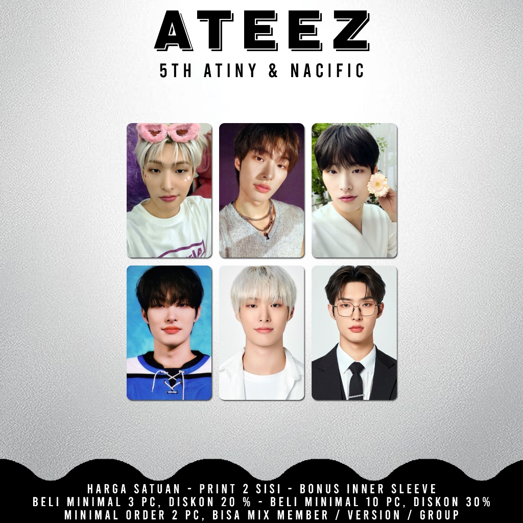 UNOFFICIAL PHOTOCARD ATEEZ NACIFIC