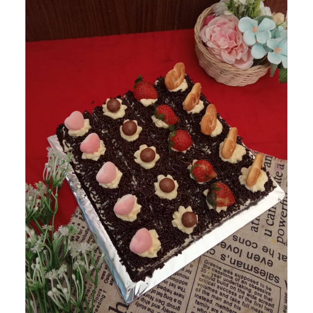 

cake potong brownies